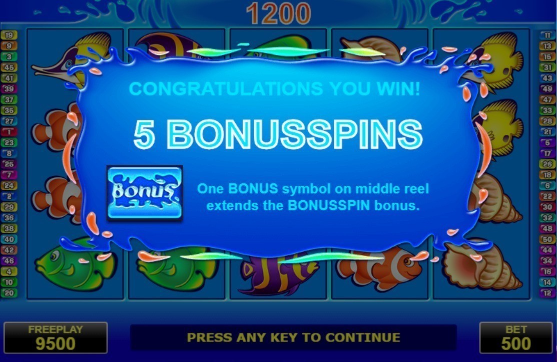 Бонусы в игровом автомате Wild Shark